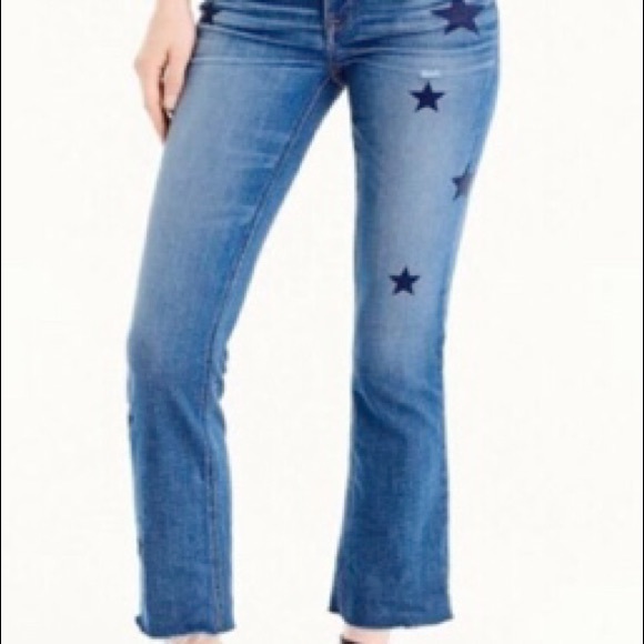 J Crew Billie Demi-Boot Crop Jeans Star - NWT - Picture 1 of 3